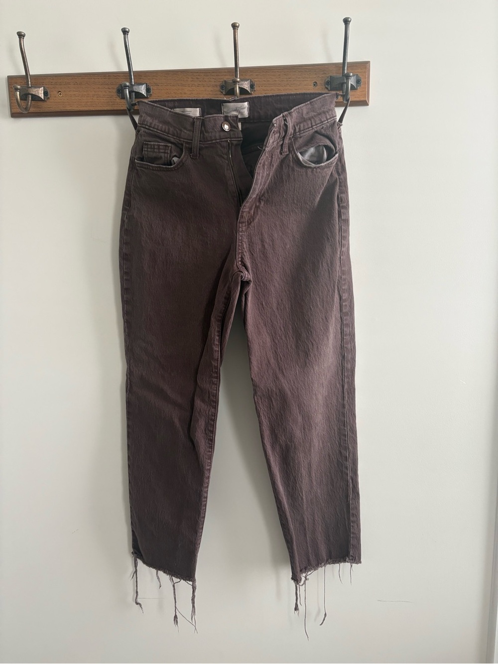 Universal Thread High-Rise Dark Brown Straight-Leg Jeans
